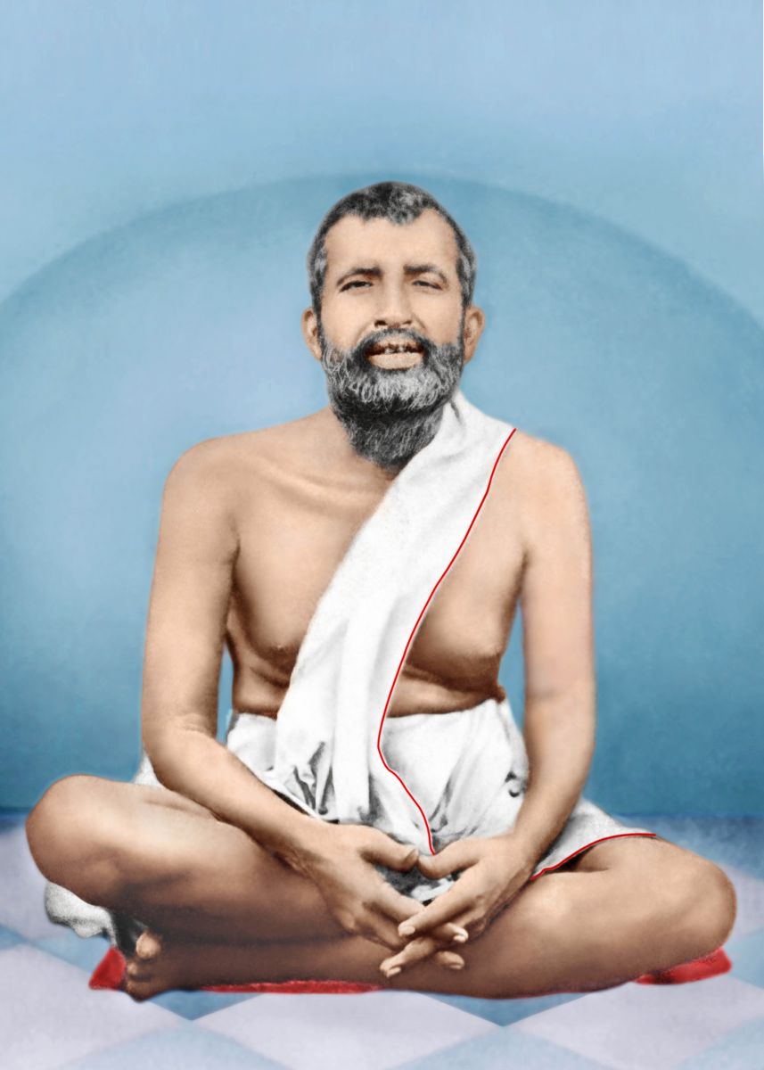 Sri Ramakrishna in front of Radhakanta Temple, Dakshineswar, Kolkata